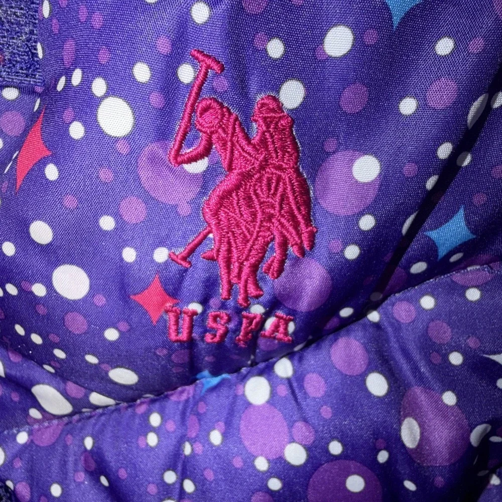 U.S. Polo Assn. Girls Puffer Coat/Jacket Pink‎ Hooded Quilted